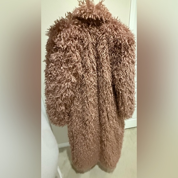 Freya Faux Fur Coat - Blush Size XS - Picture 5 of 5